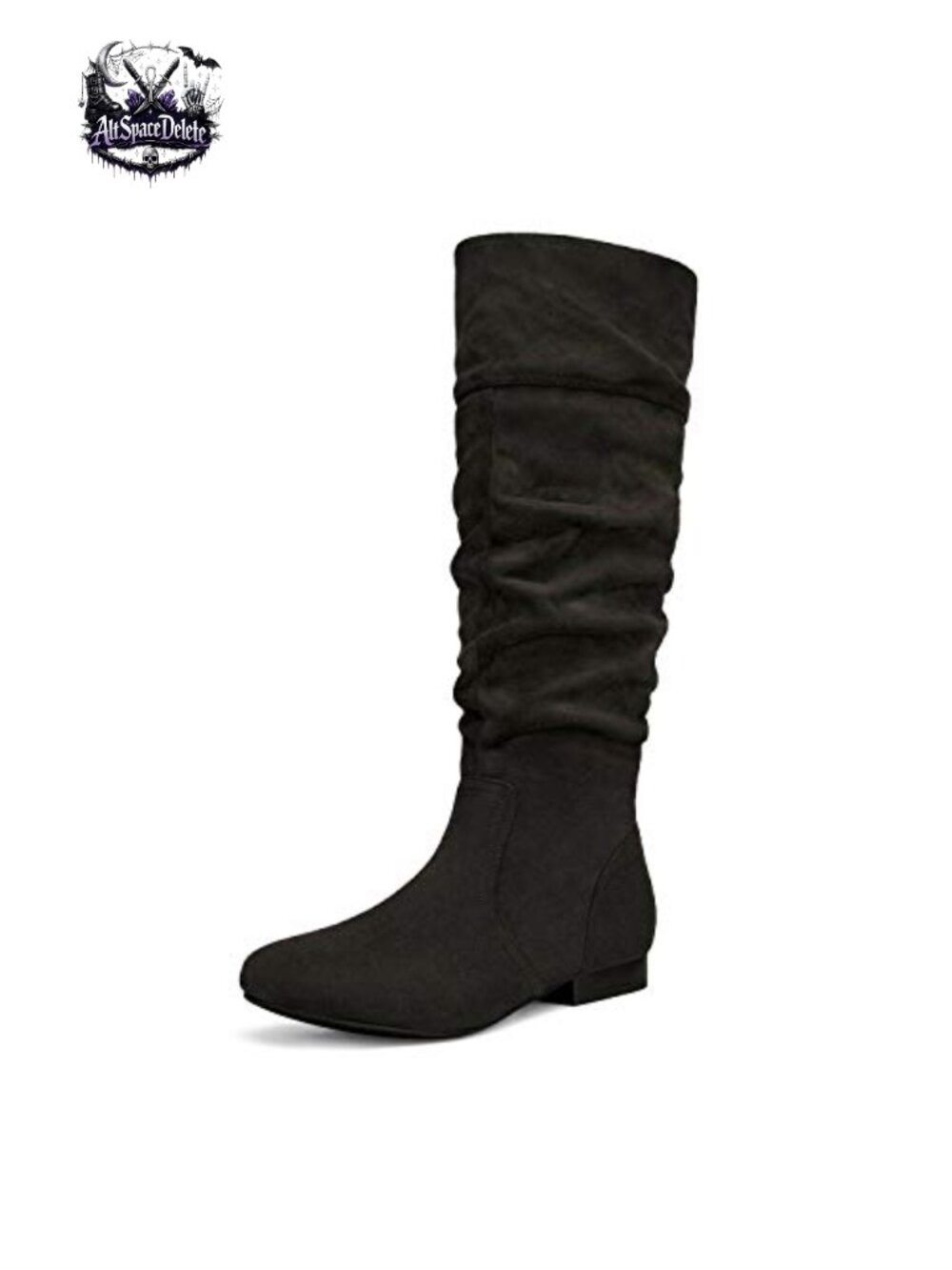 Women's Knee High Slouchy Boots Faux Fur Lined Faux Suede Pull On